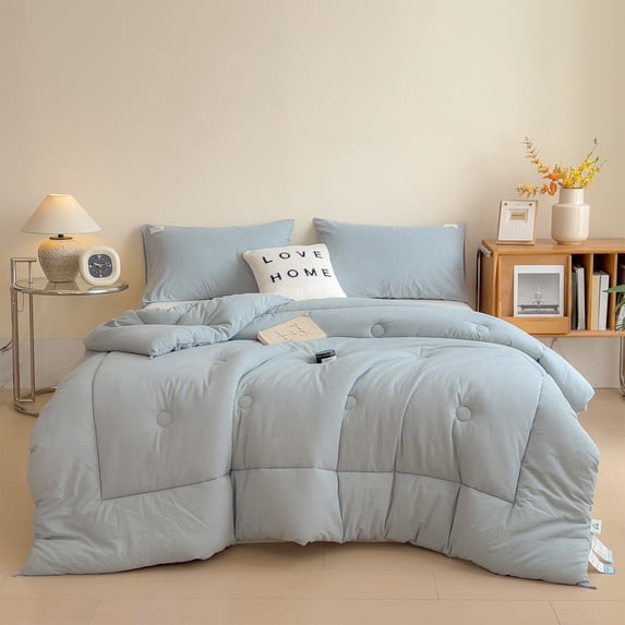 NWOKYZGH Cotton Bedding Comforter Queen Size - All-Season Soft Reversible Microfiber Bedding Comforter - Lightweight & Machine Washable(78"x90")