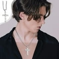 thumbnail image 1 of NWOKYZGH Cross Necklace Vintage Viking Irish Knot Pendant Stainless Jewelry Christmas Gift for Men Women Silver Color, 1 of 6