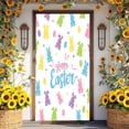 thumbnail image 1 of NWOKYZGH Easter Bunny Door Cover, Easter Party Supplies, Happy Easter Decorations, Easter Egg Hanging Banner, Welcome Spring Outdoor Indoor Backdrop for Party Decorations, 1 of 6