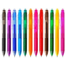 NWOKYZGH Erasable Gel Pens, Fine Point 0.5 mm Erasable Pens, Pack of 12 Assorted Colors