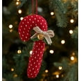 thumbnail image 1 of NWOKYZGH Farmhouse Christmas Burlap Candy Cane Christmas Tree Hanging Ornaments Decoration, 1 of 4