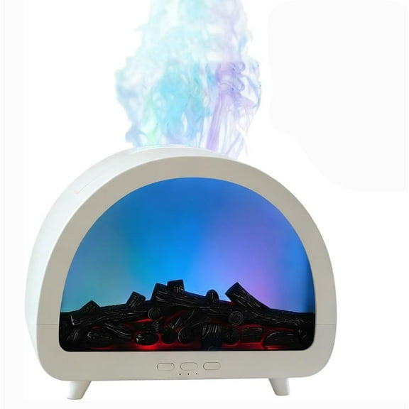 NWOKYZGH Fireplace Diffuser Essential Oil Colorful Large Flame Fire Humidifier Changing Aroma Diffuser for Aromatherapy Yoga Room Bedroom, Room, office, Home with Remote and Auto off