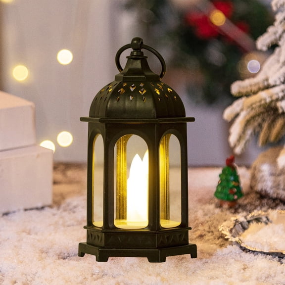 NWOKYZGH Flameless Wind Lamps Hexagonal Small Wind Lamps Christmas Halloween Home Decorations Party Desktop Decorations
