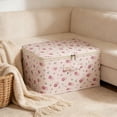thumbnail image 1 of NWOKYZGH Floral Storage Bins with Zipper Lids Storage Boxes Baskets Cubes with Handles Collapsible Washable Oxford Cloth Closet Shelf Clothes Organizer Containers, 1 of 9