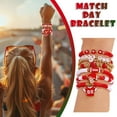 thumbnail image 1 of NWOKYZGH Game Day Bracelets for Women Football Mom Accessories Gameday Outfits Red Black Blue Heishi Beaded Stretch Sports Game Team Stacking Bracelets, 1 of 8