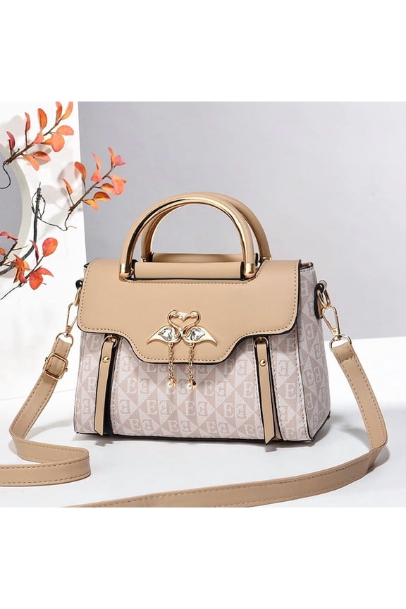 Handbags for Women with Multiple Internal Pockets in Pretty Color Combination, Women's Satchel Handbag