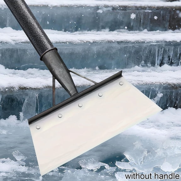 NWOKYZGH Metal Snow Shovel, Floor Scraper, Heavy Duty Ice Scraper, Flat Shovel for Driveway Sidewalk Garden Deck, Manual Push Plow for Snow Ice & Weed Removal（without Handle）