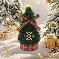 thumbnail image 1 of NWOKYZGH Mini Christmas Tree Table Top Christmas Trees Artificial Tiny Miniature Christmas Tree Snow Bow Snowflake Green Fake Trees for Xmas Indoor Tabletop Desktop Bedroom Decorations, 1 of 6