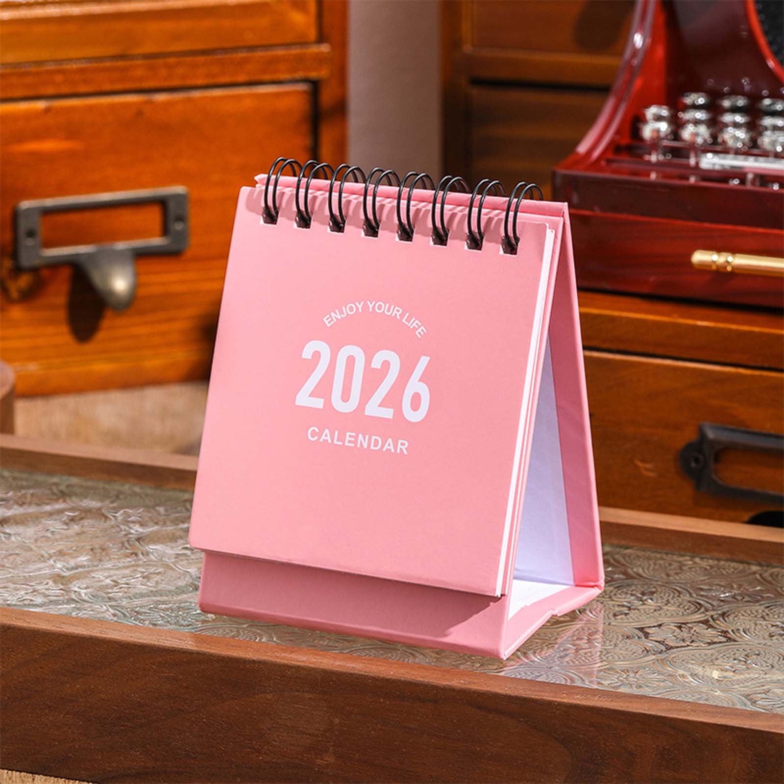 NWOKYZGH Mini Desk Calendar 2026 Small Desktop Calendar Mini Daily ...