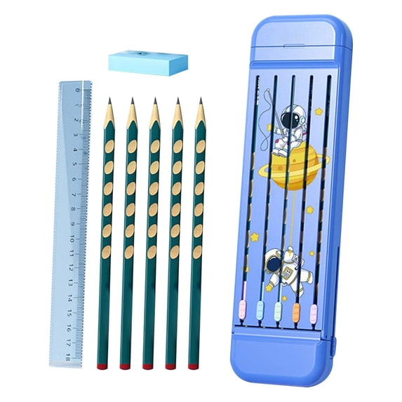 NWOKYZGH Pencil Stationery Box Set Ruler Pencil Eraser