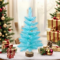NWOKYZGH Small Blue Christmas Tree, Mini Christmas Tree, Artificial Small Desktop Xmas Tree and Tree Ornaments, for Christmas Thanksgiving Decorations