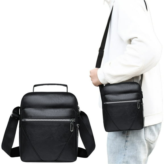 NWOKYZGH Small Crossbody bag for Men Women Shoulder Bag Mens Purse Satchel Leather Messenger Bag Gift