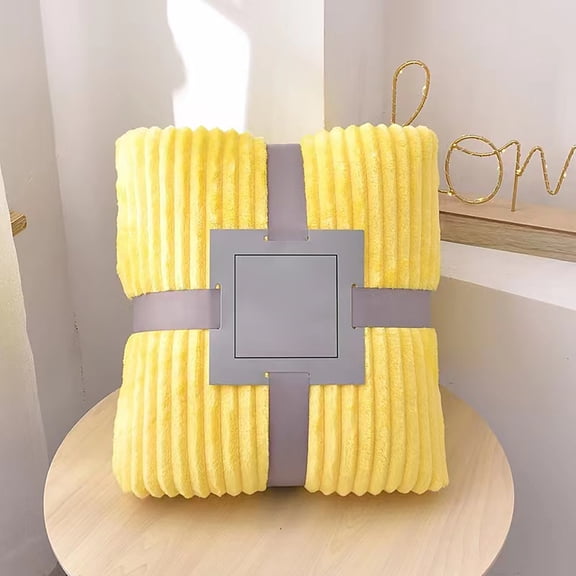 NWOKYZGH Solid Striped Flannel Blanket (39x60 inches) Cozy Throw Blankets for Couch Sofa and Bed, Super Soft Luxurious Warm Blankets for Kids and Pets