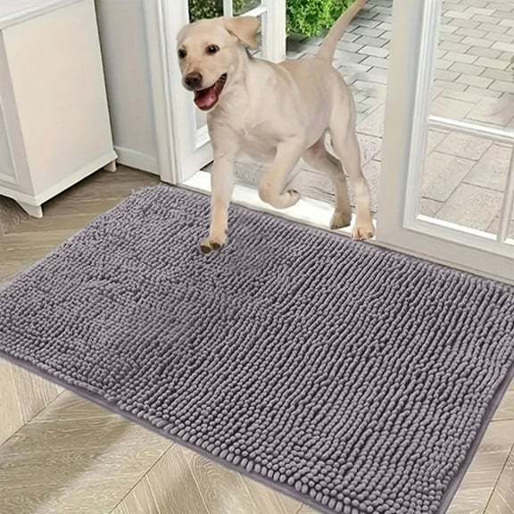NWOKYZGH Super Absorbent Microfiber Door Mat for Muddy Paws, Non-Slip Washable Pet Rug, Quick Dry Chenille Entryway Carpet, Machine Washable Indoor Outdoor Mat