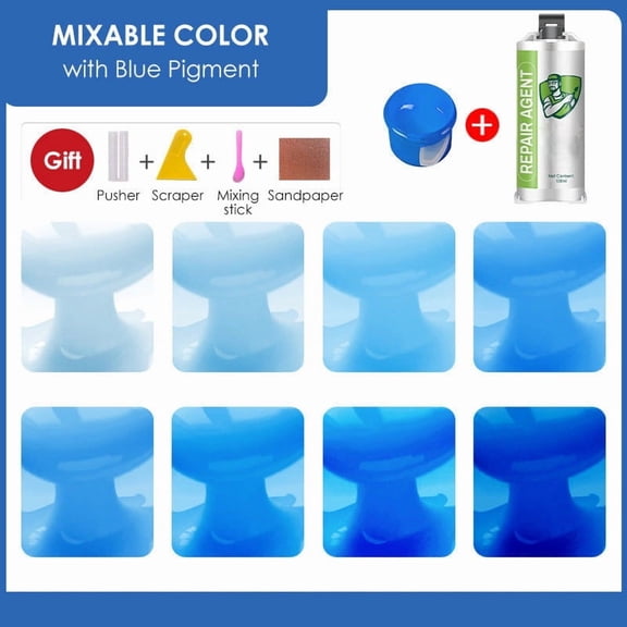 NWOKYZGH Tile Repair Kit, Ceramic Tile Chip Repair Kit, Porcelain Repair Kit for Ceramic, Tub, Acrylic, Fiberglass, Quartz and More, Tile Chip Repair Filler for Filling Dent, Crack, Hole