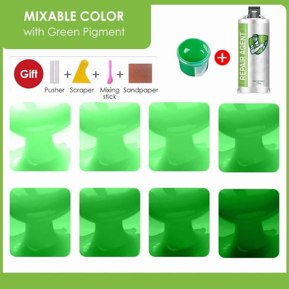 NWOKYZGH Tile Repair Kit, Ceramic Tile Chip Repair Kit, Porcelain Repair Kit for Ceramic, Tub, Acrylic, Fiberglass, Quartz and More, Tile Chip Repair Filler for Filling Dent, Crack, Hole