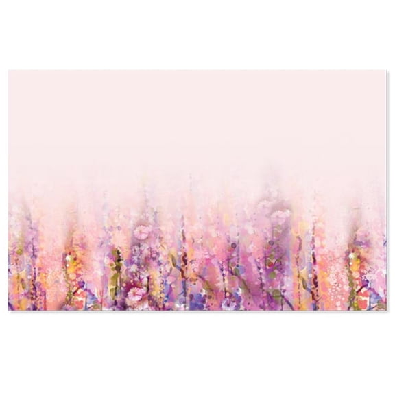 NWP Wisteria Wishes Gloss Enclosure Cards, 3.5 x 2.25 inches, 50 Pack (ac7172050) - Floral Gift Tags, Flower Placecards