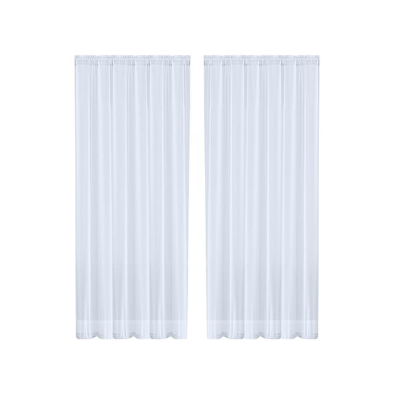 NWQKYZGH 1PCS Solid Color Polyester Semi‑Sheer Curtain Rod Pocket Style Light Filtering Window Sheers for Household Indoor Window Decoration -83.86x51.97in