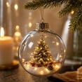 thumbnail image 1 of NWQKYZGH 1Pc Christmas Tree Ornaments, Clear Light-Up Christmas Ball Ornaments, Xmas Tree Ornament with LED Light for Tree Mantel, Holiday Home Decoration & Gift, 1 of 7