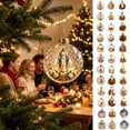 thumbnail image 1 of NWQKYZGH 1Pc Glowing Christmas Ornaments, Gold Light-Up Christmas Ball Ornaments, Christmas Tree Ornament with LED Light for Tree Mantel, Holiday Scene Decoration & Gift, 1 of 8