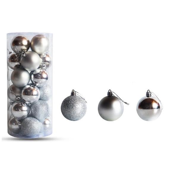 NWQKYZGH 24PCS Christmas Ball Bauble Hanging Ornaments for Xmas Tree Home Holiday Party Scene Decoration