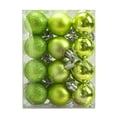 thumbnail image 1 of NWQKYZGH 24PCS Shatterproof Plastic Christmas Baubles Matte Shiny Glitter Hanging Ornament Balls for Indoor Outdoor Xmas Tree Holiday Festival Decor -1.2IN, 1 of 6