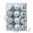 thumbnail image 1 of NWQKYZGH 24PCS Shatterproof Plastic Christmas Baubles Matte Shiny Glitter Hanging Ornament Balls for Indoor Outdoor Xmas Tree Holiday Festival Decor -1.2IN, 1 of 6
