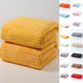 thumbnail image 1 of NWQKYZGH 2PCS Adult Velvet Towel , Highly Absorbent Lint‑Free Dry Hair Beach Towel Striped Pattern Thick Bath Towel for Home Daily Shower Use -29.53 × 13.78 in, 1 of 5