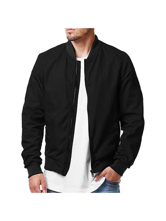 NWQKYZGH Mens Lightweight Jackets Full Zip Laydown Collar Golf Wind Breaker Jackets With Zip Pockets