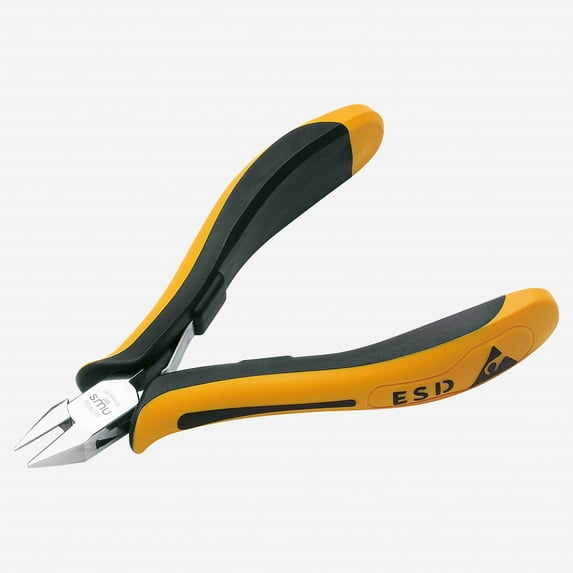 NWS 4.5" ESD Side Cutter - Slim Head - Flush Cut - SoftGripp