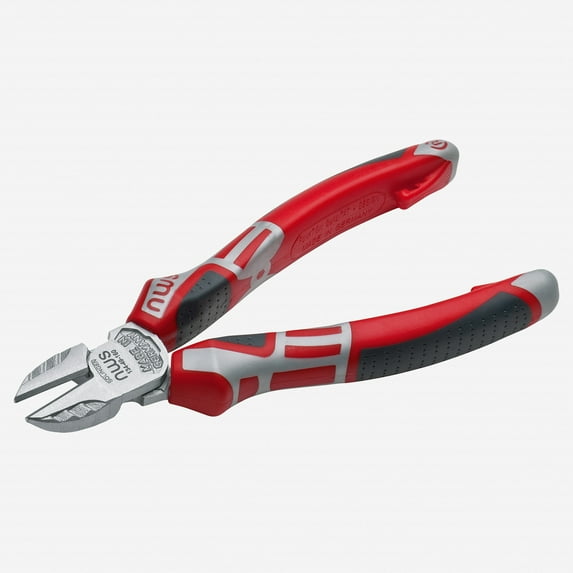 NWS 5.25" Side Cutter - Matte Chromium - SoftGripp, Tethered Attachment