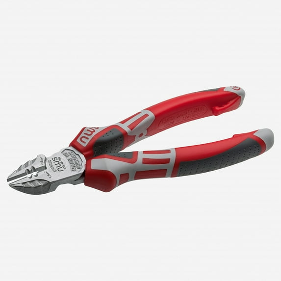 NWS 6.25" Electrician's Side Cutter - Matte Chromium - SoftGripp, Tethered Attachment