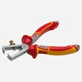 thumbnail image 1 of NWS 6.25" Wire Stripping Pliers VDE - Matte Chromium - SoftGripp, Tethered Attachment, 1 of 1