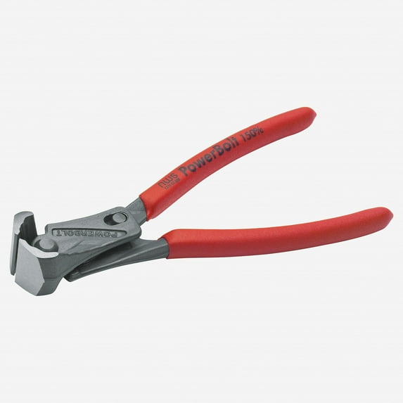 NWS 8" Heavy Duty Lever End Cutting Nipper PowerBolt - Atramentized - Plastic Grip