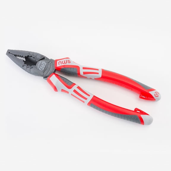 NWS 8" High Leverage Combination Pliers CombiMax - TitanFinish - SoftGripp, Tethered Attachment