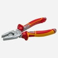 thumbnail image 1 of NWS 8" High Leverage Combination Pliers CombiMax VDE - Matte Chromium - SoftGripp, Tethered Attachment, 1 of 1
