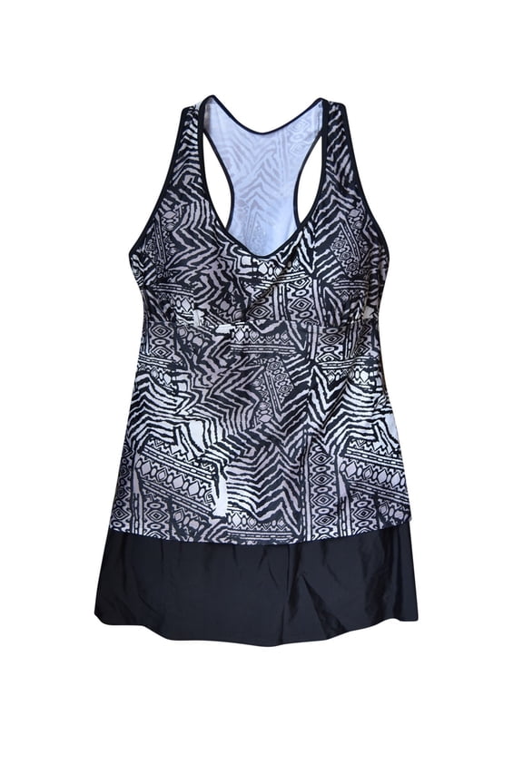 Swim Connection Women's Plus Size Two Piece Tankini and Swimskirt Set 18-24W