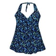 thumbnail image 1 of NWSC Women's Plus Size Swimdress Swimsuit Retro Halter 18 - 24W Confetti, 1 of 2