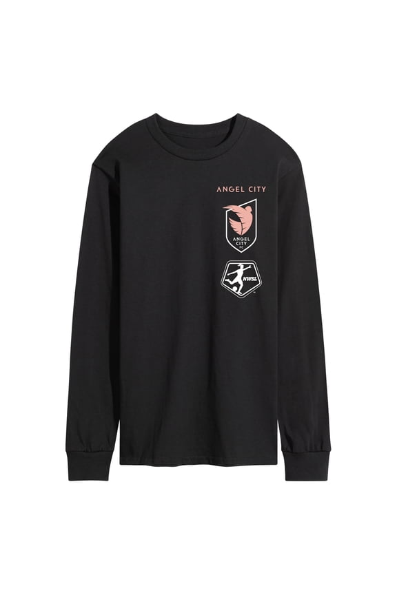 - Angel City FC Stacked Logos Long Sleeve Graphic T-Shirt