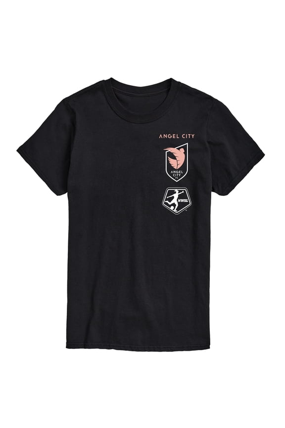 NWSL - Angel City FC Stacked Logos - Adult Short Sleeve Tee