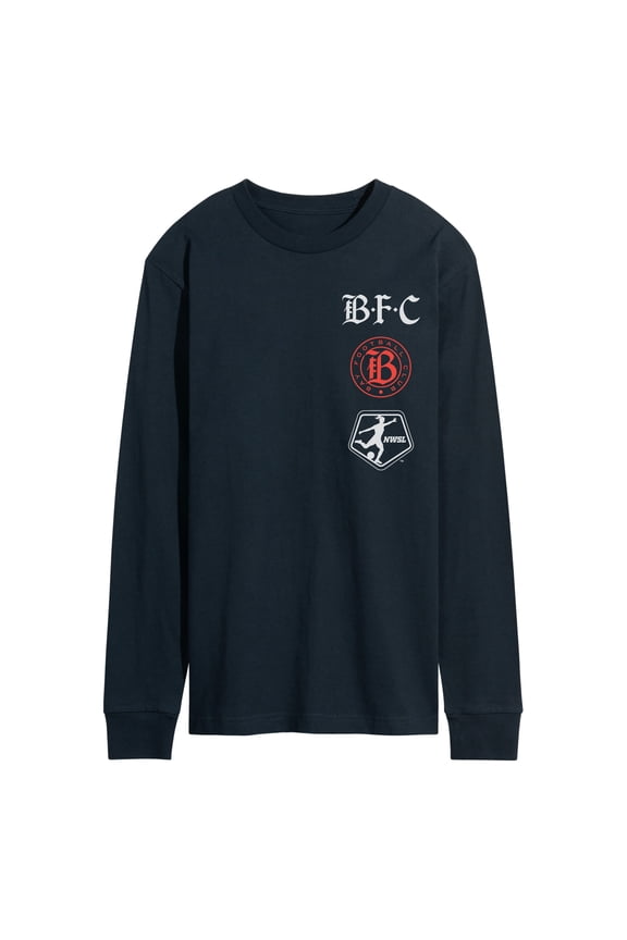 NWSL - Bay FC Stacked Logos - Adult Long Sleeve Tee