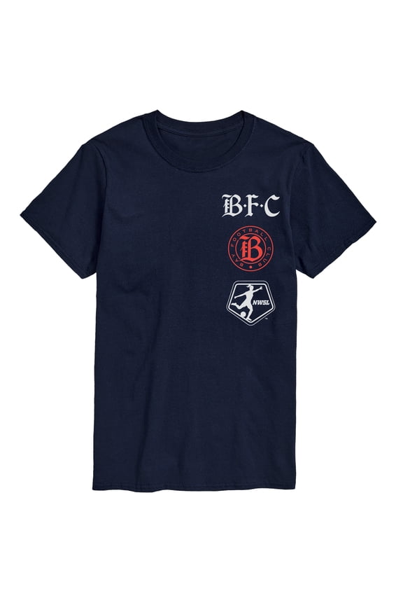 NWSL - Bay FC Stacked Logos - Adult Short Sleeve Tee