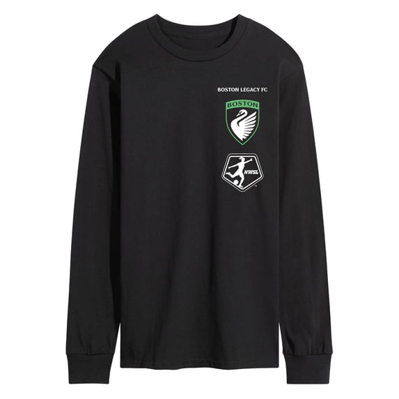 NWSL - Boston Legacy Stacked Logos - Adult Long Sleeve Tee