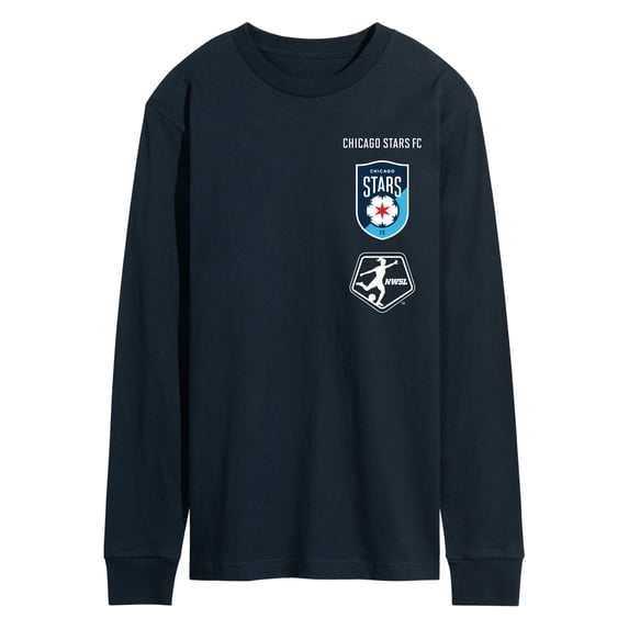 NWSL - Chicago Stars Stacked Logos - Adult Long Sleeve Tee