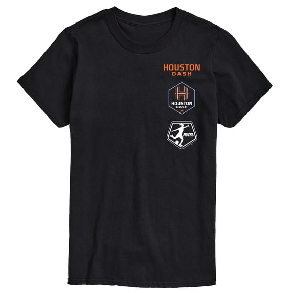 NWSL - Houston Dash Stacked Logos - Adult Short Sleeve Tee