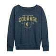 thumbnail image 1 of NWSL - North Carolina Courage Indsutrial - Women's French Terry Long Sleeve T-shirt, 1 of 2