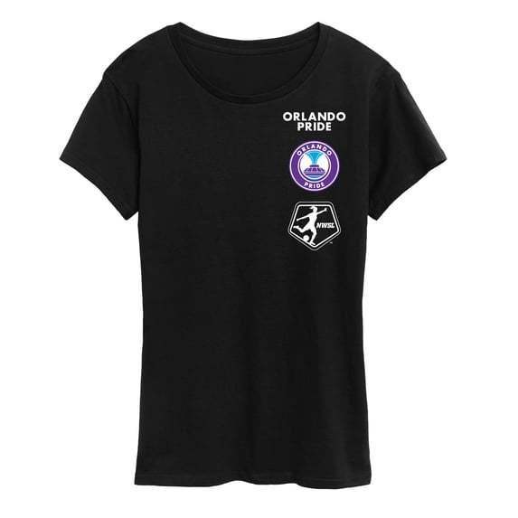 NWSL - Orlando Pride Stacked Logos - Ladies Short Sleeve Classic Fit Tee