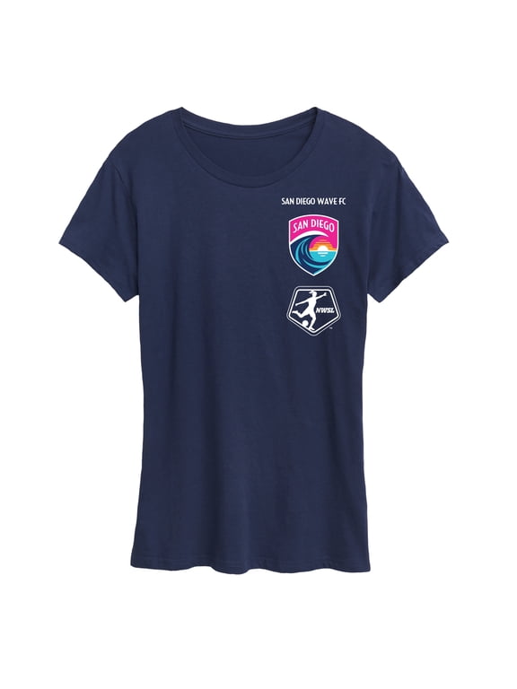 - San Diego Wave Stacked Logos Women's Short Sleeve Graphic T-Shirt