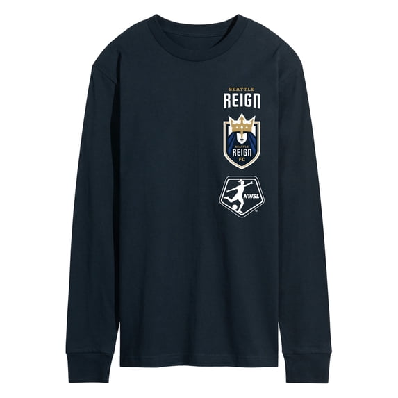 NWSL - Seattle Reign Stacked Logos - Adult Long Sleeve Tee