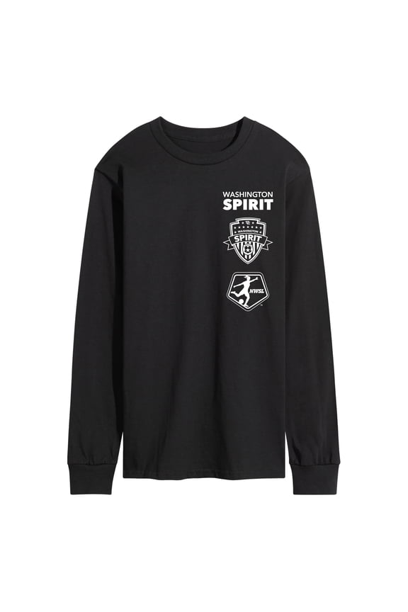 NWSL - Washington Spirit Stacked Logos - Adult Long Sleeve Tee